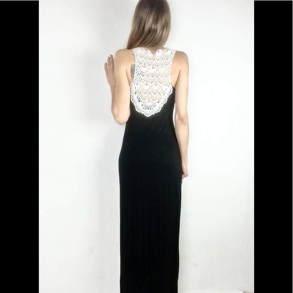 KENNETH COLE REACTION | 🖤🤍Lace Back Long Slit Side Maxi Dress - Picture 1 of 12